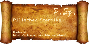 Pilischer Szendike névjegykártya